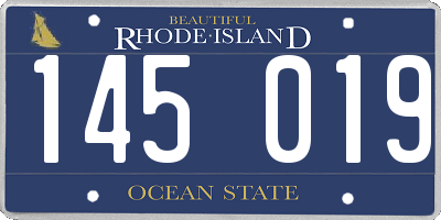 RI license plate 145019