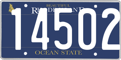 RI license plate 14502
