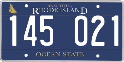 RI license plate 145021