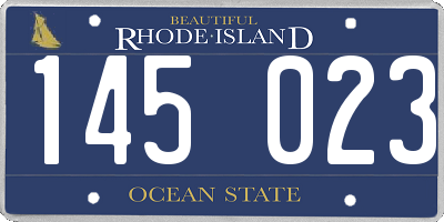 RI license plate 145023
