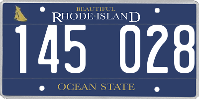 RI license plate 145028