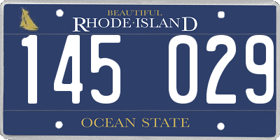 RI license plate 145029