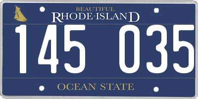 RI license plate 145035