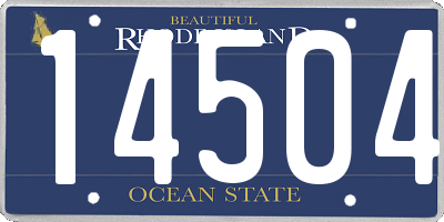RI license plate 14504