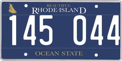 RI license plate 145044