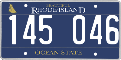 RI license plate 145046