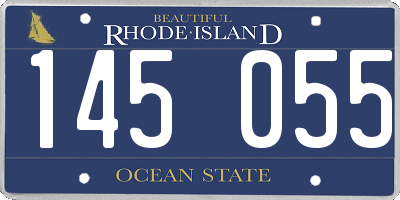 RI license plate 145055