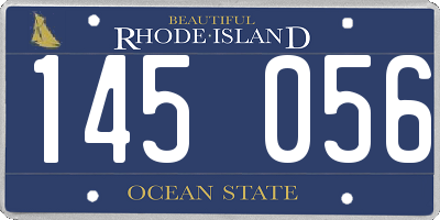 RI license plate 145056