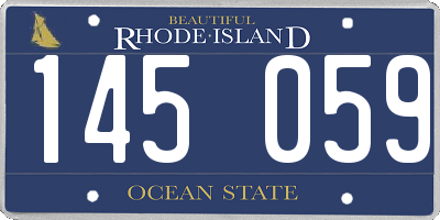 RI license plate 145059