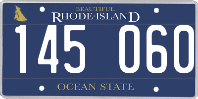 RI license plate 145060