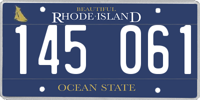 RI license plate 145061