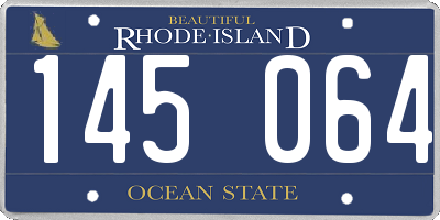 RI license plate 145064