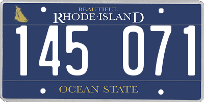 RI license plate 145071