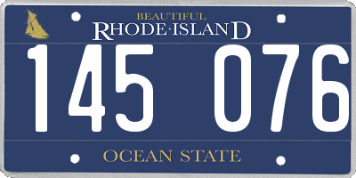 RI license plate 145076