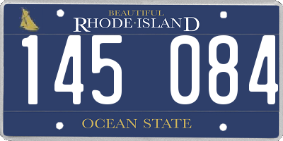 RI license plate 145084