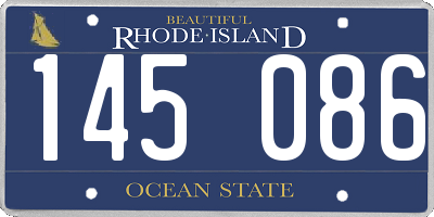 RI license plate 145086