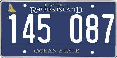RI license plate 145087