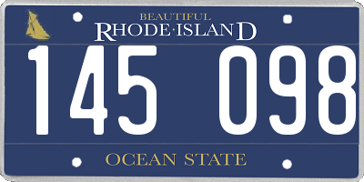 RI license plate 145098