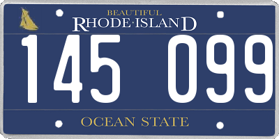 RI license plate 145099