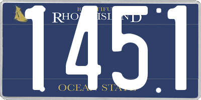 RI license plate 1451