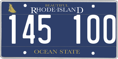 RI license plate 145100