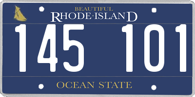 RI license plate 145101