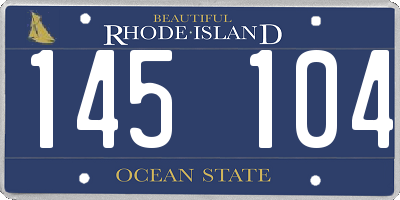 RI license plate 145104