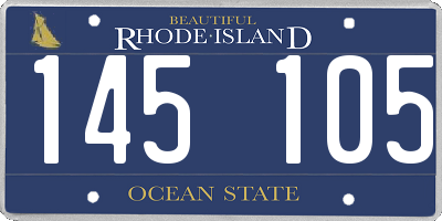RI license plate 145105