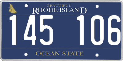 RI license plate 145106
