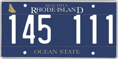 RI license plate 145111