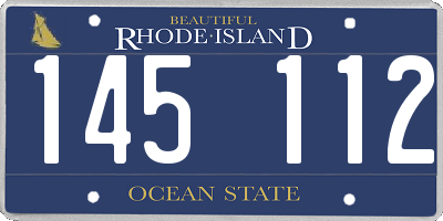 RI license plate 145112