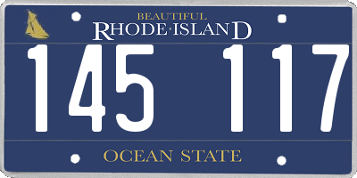 RI license plate 145117
