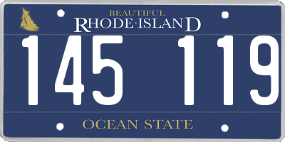 RI license plate 145119