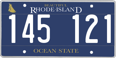 RI license plate 145121