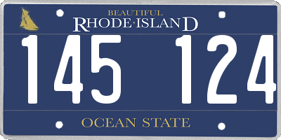 RI license plate 145124