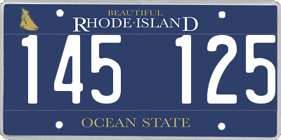 RI license plate 145125