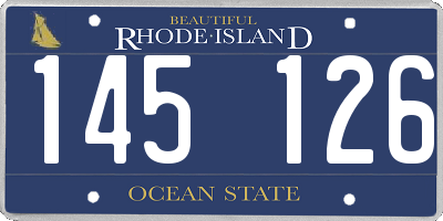 RI license plate 145126