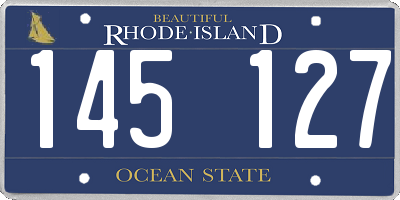 RI license plate 145127