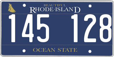 RI license plate 145128
