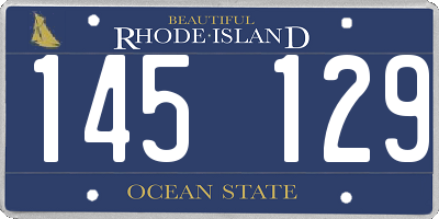 RI license plate 145129