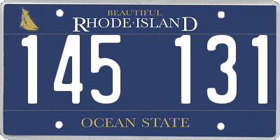RI license plate 145131