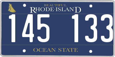RI license plate 145133