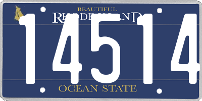 RI license plate 14514
