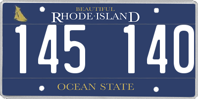RI license plate 145140
