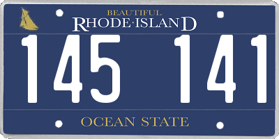 RI license plate 145141