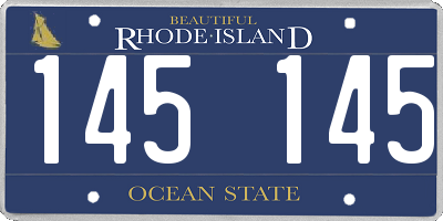 RI license plate 145145