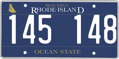 RI license plate 145148