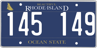 RI license plate 145149
