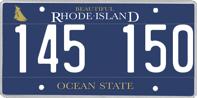 RI license plate 145150