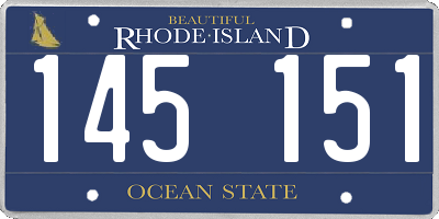RI license plate 145151